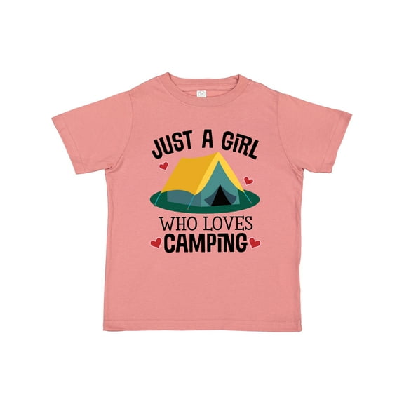 Inktastic Just a Girl Who Loves Camping Girls Toddler T-Shirt