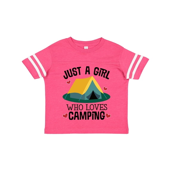 Inktastic Just a Girl Who Loves Camping Girls Toddler T-Shirt