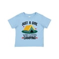 thumbnail image 1 of Inktastic Just a Girl Who Loves Camping Girls Toddler T-Shirt, 1 of 5