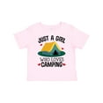 thumbnail image 1 of Inktastic Just a Girl Who Loves Camping Girls Toddler T-Shirt, 1 of 5