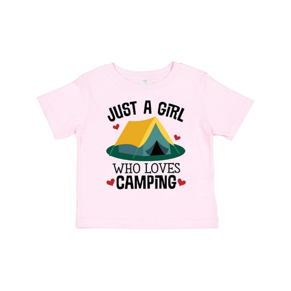 Inktastic Just a Girl Who Loves Camping Girls Toddler T-Shirt