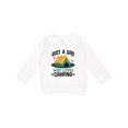 thumbnail image 1 of Inktastic Just a Girl Who Loves Camping Toddler Sweatshirt, 1 of 4