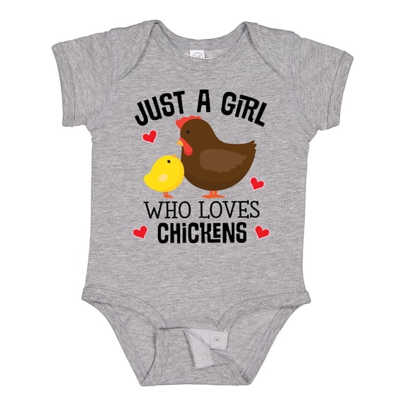 Inktastic Just a Girl Who Loves Chickens Girls Baby Bodysuit