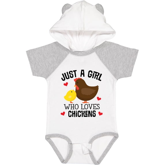 Inktastic Just a Girl Who Loves Chickens Girls Baby Bodysuit