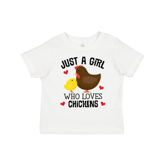 Inktastic Just a Girl Who Loves Chickens Girls Toddler T-Shirt