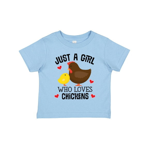 Inktastic Just a Girl Who Loves Chickens Girls Toddler T-Shirt