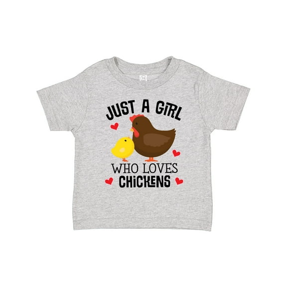 Inktastic Just a Girl Who Loves Chickens Girls Toddler T-Shirt