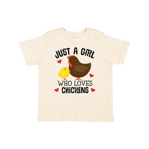 Inktastic Just a Girl Who Loves Chickens Girls Toddler T-Shirt