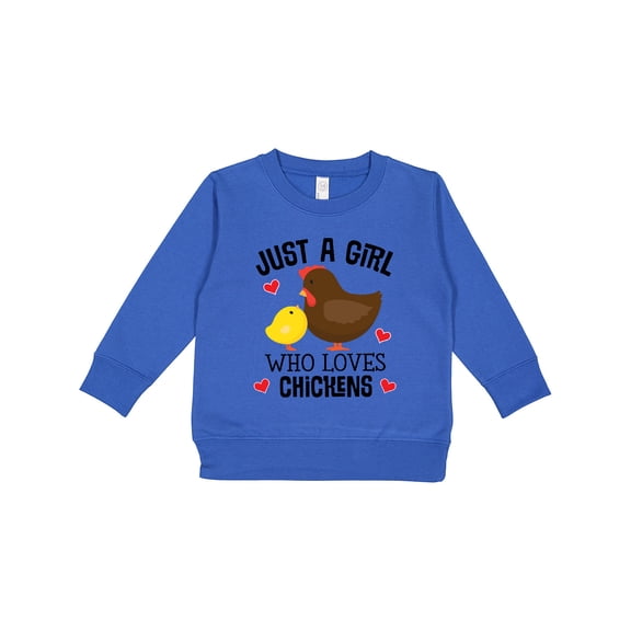 Inktastic Just a Girl Who Loves Chickens Toddler Sweatshirt