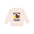 thumbnail image 1 of Inktastic Just a Girl Who Loves Chickens Toddler Sweatshirt, 1 of 4