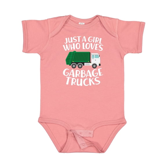 Inktastic Just a Girl Who Loves Garbage Trucks Girls Baby Bodysuit