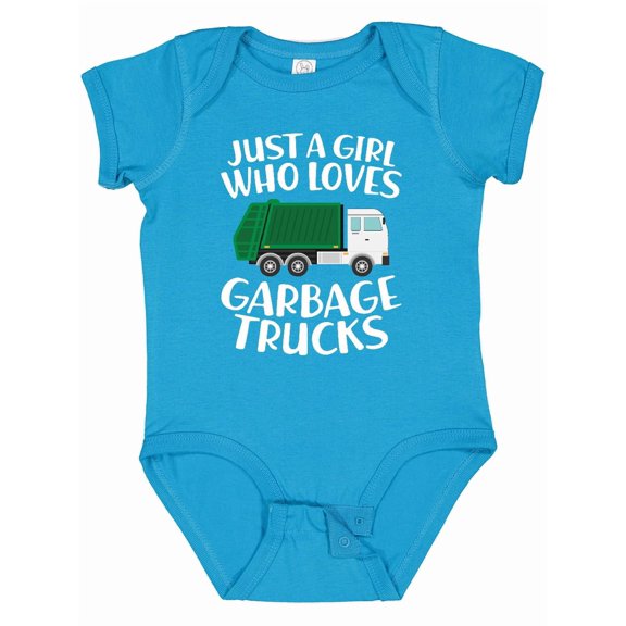 Inktastic Just a Girl Who Loves Garbage Trucks Girls Baby Bodysuit