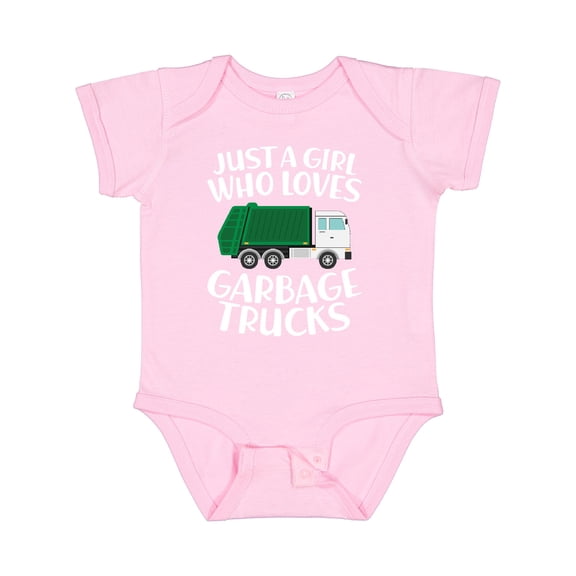 Inktastic Just a Girl Who Loves Garbage Trucks Girls Baby Bodysuit
