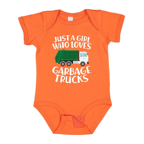 Inktastic Just a Girl Who Loves Garbage Trucks Girls Baby Bodysuit