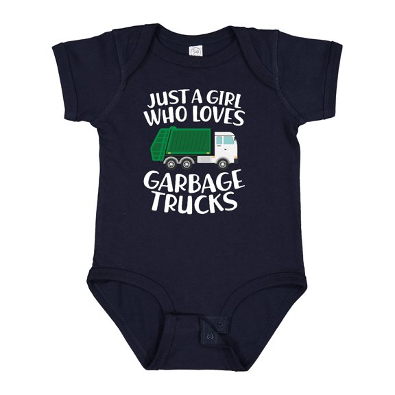 Inktastic Just a Girl Who Loves Garbage Trucks Girls Baby Bodysuit