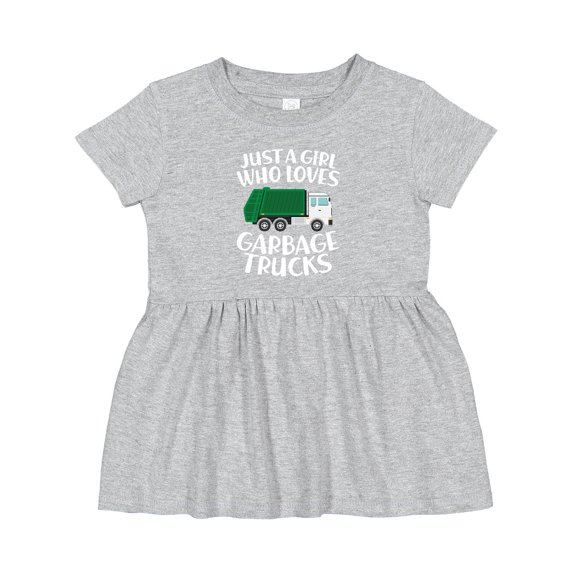 Inktastic Just a Girl Who Loves Garbage Trucks Girls Baby Dress