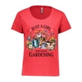 thumbnail image 1 of Inktastic Just a Girl Who Loves Gardening Women's Plus Size T-Shirt, 1 of 5