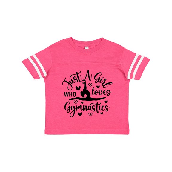 Inktastic Just a Girl Who Loves Gymnastics Girls Toddler T-Shirt