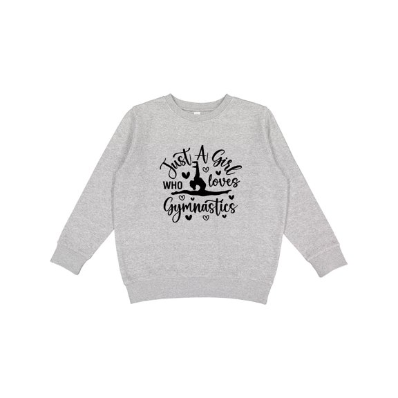 Inktastic Just a Girl Who Loves Gymnastics Youth Sweatshirt