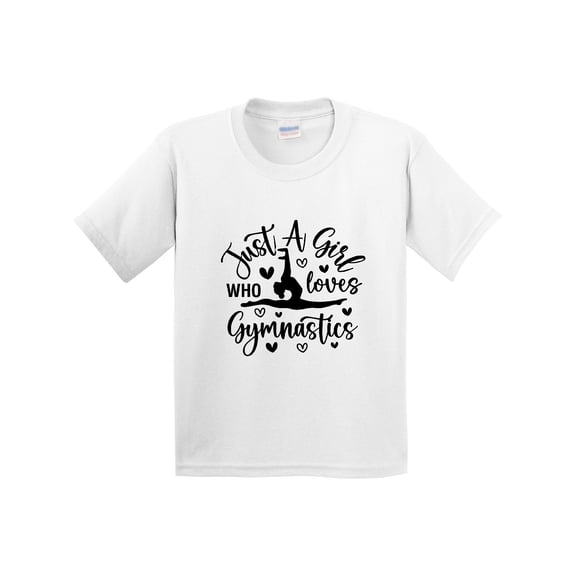 Inktastic Just a Girl Who Loves Gymnastics Youth T-Shirt