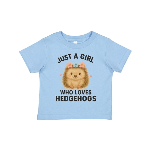 Inktastic Just a Girl Who Loves Hedgehogs Boys or Girls Toddler T-Shirt