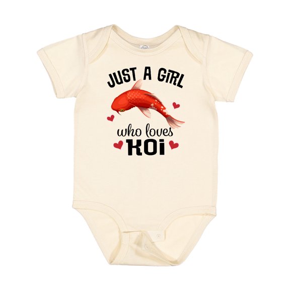 Inktastic Just a Girl Who Loves Koi Fish Girls Baby Bodysuit