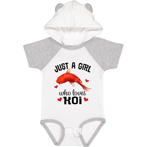 Inktastic Just a Girl Who Loves Koi Fish Girls Baby Bodysuit