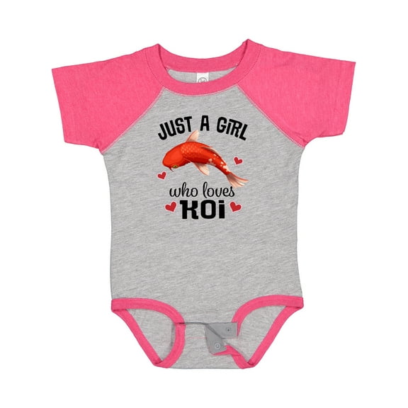 Inktastic Just a Girl Who Loves Koi Fish Girls Baby Bodysuit