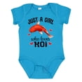 thumbnail image 1 of Inktastic Just a Girl Who Loves Koi Fish Girls Baby Bodysuit, 1 of 5