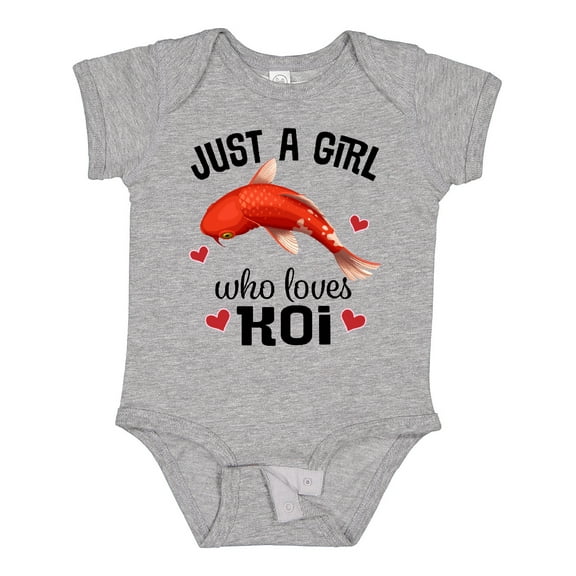 Inktastic Just a Girl Who Loves Koi Fish Girls Baby Bodysuit