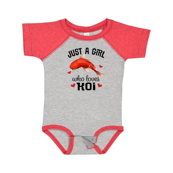 Inktastic Just a Girl Who Loves Koi Fish Girls Baby Bodysuit
