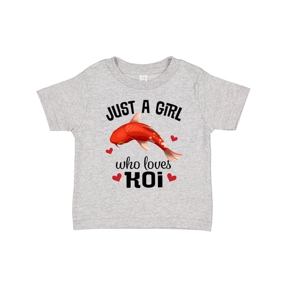 Inktastic Just a Girl Who Loves Koi Fish Girls Toddler T-Shirt