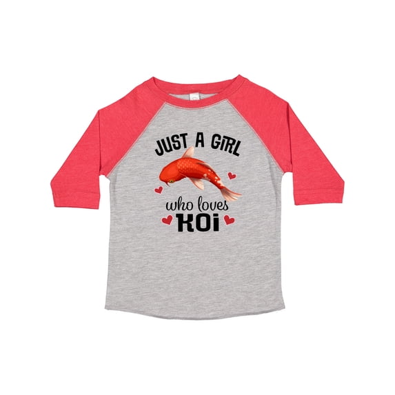 Inktastic Just a Girl Who Loves Koi Fish Girls Toddler T-Shirt