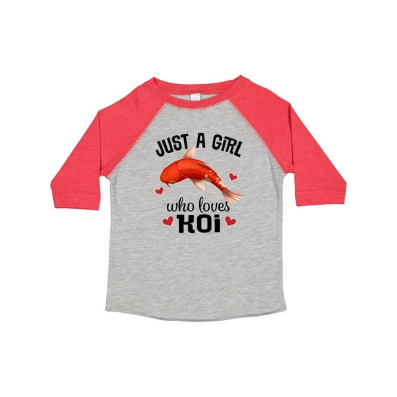 Inktastic Just a Girl Who Loves Koi Fish Girls Toddler T-Shirt