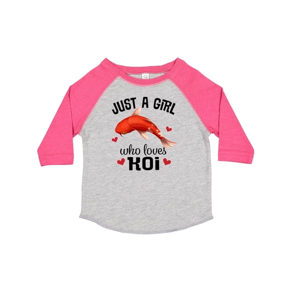 Inktastic Just a Girl Who Loves Koi Fish Girls Toddler T-Shirt