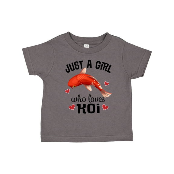 Inktastic Just a Girl Who Loves Koi Fish Girls Toddler T-Shirt