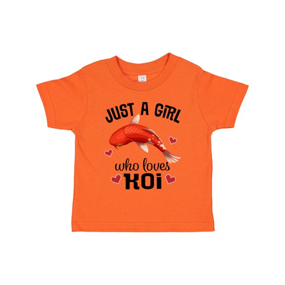 Inktastic Just a Girl Who Loves Koi Fish Girls Toddler T-Shirt