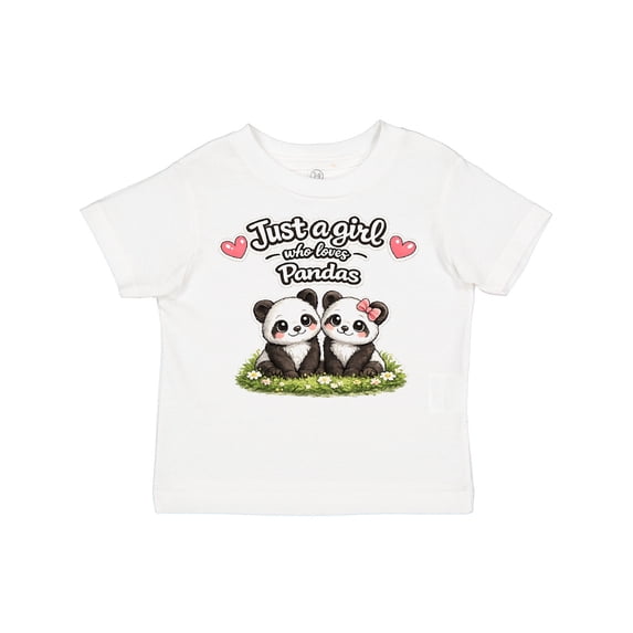 Inktastic Just a Girl Who Loves Pandas Boys or Girls Toddler T-Shirt