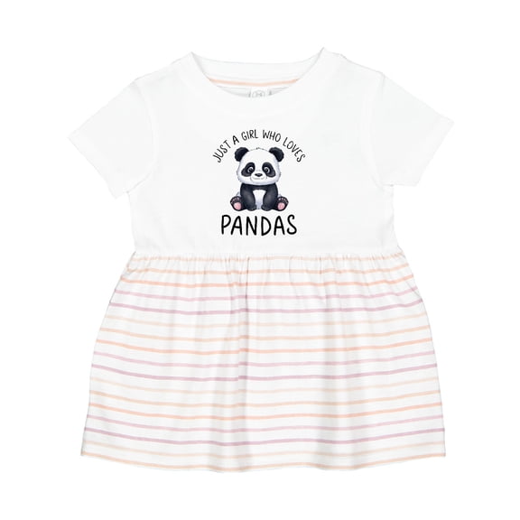 Inktastic Just a Girl Who Loves Pandas Girls Baby Dress