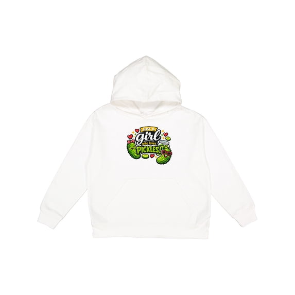 Inktastic Just a Girl Who Loves Pickles Fun Graphic Youth Hoodie Sweatshirt