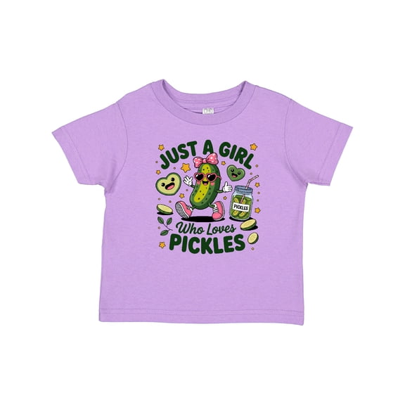 Inktastic Just a Girl Who Loves Pickles Girls Toddler T-Shirt
