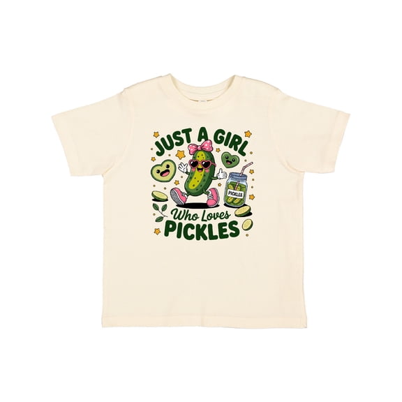 Inktastic Just a Girl Who Loves Pickles Girls Toddler T-Shirt