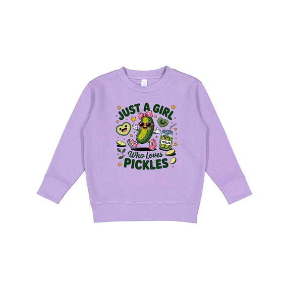 Inktastic Just a Girl Who Loves Pickles Toddler Sweatshirt