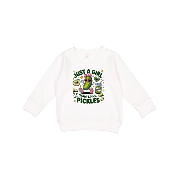 Inktastic Just a Girl Who Loves Pickles Toddler Sweatshirt