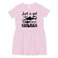thumbnail image 1 of Inktastic Just a Girl Who Loves Sharks Girls Toddler Dress, 1 of 5