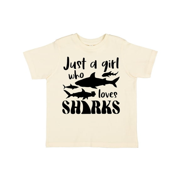 Inktastic Just a Girl Who Loves Sharks Girls Toddler T-Shirt