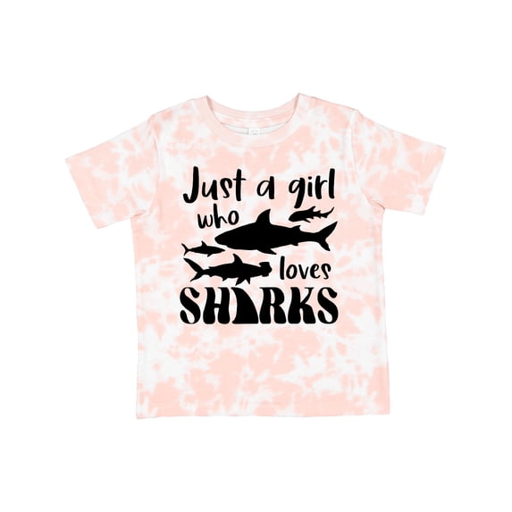 Inktastic Just a Girl Who Loves Sharks Girls Toddler T-Shirt