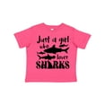 thumbnail image 1 of Inktastic Just a Girl Who Loves Sharks Girls Toddler T-Shirt, 1 of 5