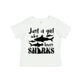 thumbnail image 1 of Inktastic Just a Girl Who Loves Sharks Girls Toddler T-Shirt, 1 of 5