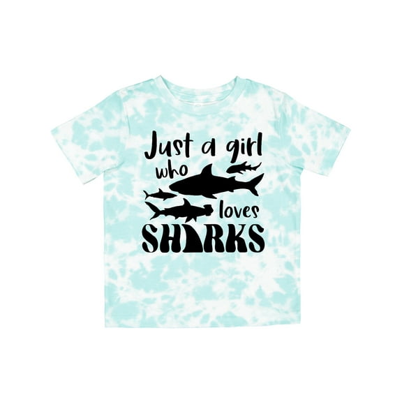 Inktastic Just a Girl Who Loves Sharks Girls Toddler T-Shirt